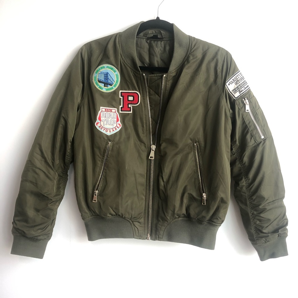 Topshop bomber varsity jacket